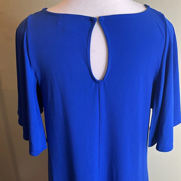 💰Calvin Klein round neck butterfly short sleeve Shift stretchy swing dress - Picture 5 of 13